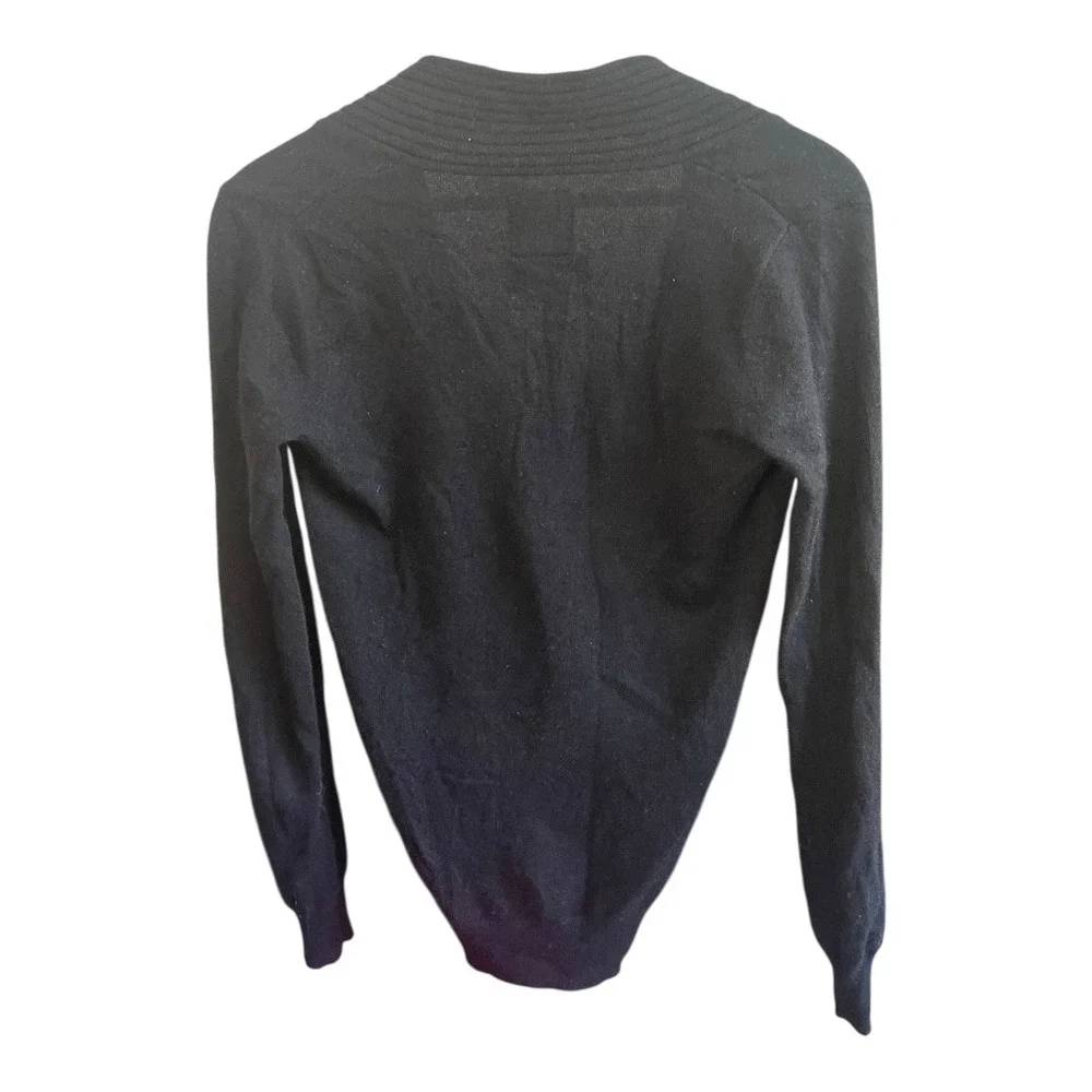 Club Monaco Ralph Lauren Black Cashmere V-Neck Pullover Sweater XS‎